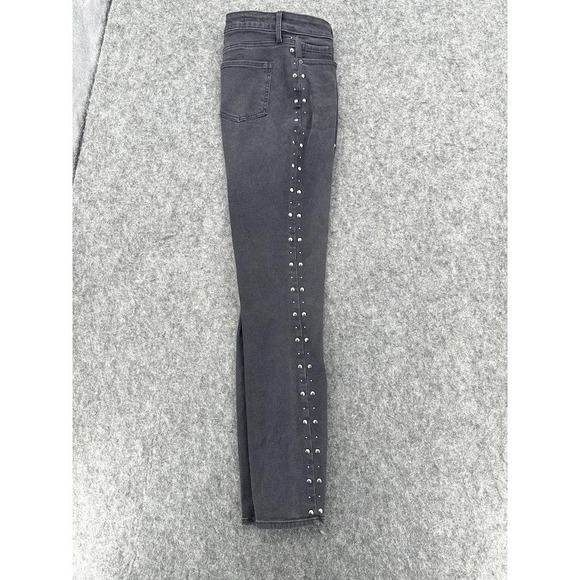 NYDJ Ami Skinny Jeans Women Size 4 Gray Studded Stretch Lift Tuck Slim Fit Denim - Picture 9 of 11